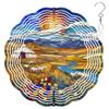 10-Inch Metal Wind Spinner Yurt in Golden Meadow 3D Wind Spinner, Unique Metal Hanging Kinetic Wind Sculpture Ornament Gifts for Women Yard Art Garden Patio Lawn Indoor Outdoor Decor view 1