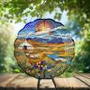 10-Inch Metal Wind Spinner Yurt in Golden Meadow 3D Wind Spinner, Unique Metal Hanging Kinetic Wind Sculpture Ornament Gifts for Women Yard Art Garden Patio Lawn Indoor Outdoor Decor view 2