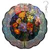 10-Inch Metal Wind Spinner Vibrant Mix of Flowers 3D Floral Wind Spinner, Unique Metal Hanging Kinetic Wind Sculpture Ornament Gifts for Women Yard Art Garden Patio Lawn Indoor Outdoor Decor (2) view 1