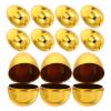 Alipis 12pcs Golden Easter Eggs: 2. 3 Inch Fillable Plastic Eggs - Surprise for Easter Hunt Basket Stuffer Party Favors view 1