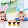 Alipis 12pcs Golden Easter Eggs: 2. 3 Inch Fillable Plastic Eggs - Surprise for Easter Hunt Basket Stuffer Party Favors view 2