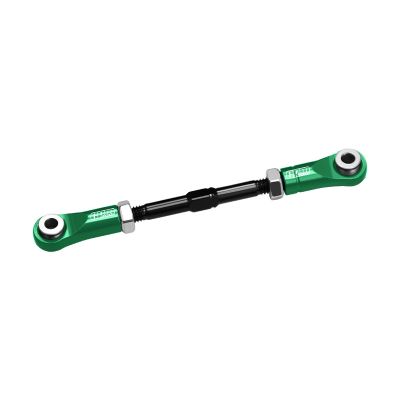 4140 Carbon Steel + Aluminum 7075-T6 Alloy Servo Steering Link for Vanquish 1:10 H10 Optic Kit/Yokohama RTR/Sparco RTR Rock Crawler Upgrades - Green