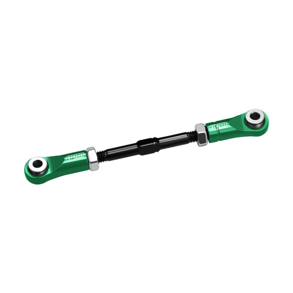4140 Carbon Steel + Aluminum 7075-T6 Alloy Servo Steering Link for Vanquish 1:10 H10 Optic Kit/Yokohama RTR/Sparco RTR Rock Crawler Upgrades - Green