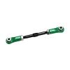 4140 Carbon Steel + Aluminum 7075-T6 Alloy Servo Steering Link for Vanquish 1:10 H10 Optic Kit/Yokohama RTR/Sparco RTR Rock Crawler Upgrades - Green view 1
