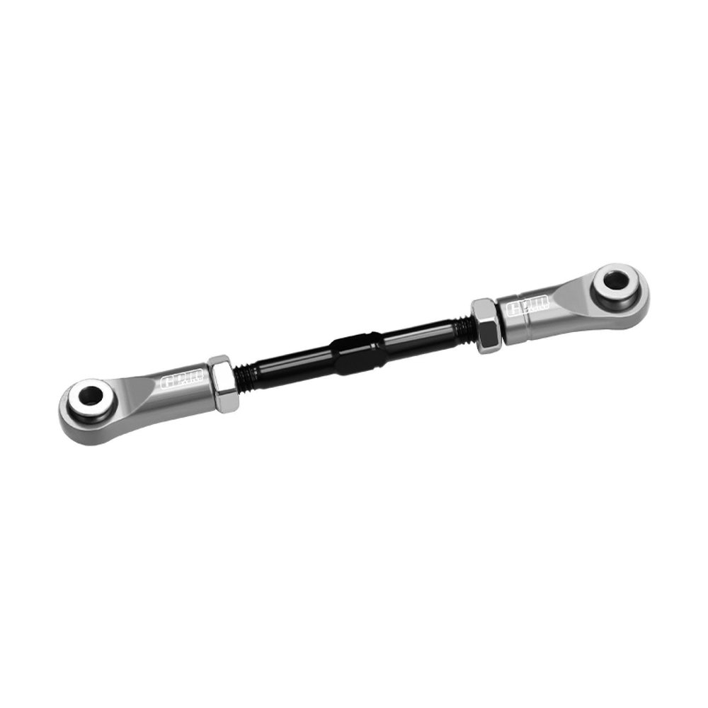 4140 Carbon Steel + Aluminum 7075-T6 Alloy Servo Steering Link for Vanquish 1:10 H10 Optic Kit/Yokohama RTR/Sparco RTR Rock Crawler Upgrades - Silver