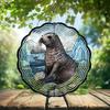 10-Inch Metal Wind Spinner Seal in ICY Land 3D Animal Wind Spinner, Unique Metal Hanging Kinetic Wind Sculpture Ornament Gifts for Women Yard Art Garden Patio Lawn Indoor Outdoor Decor view 2