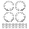 4pcs Wheel Outer Beadlock Ring, Replacement Wheel Beadlock Rings for 1/10 RC Cars, 1.9 Inch Aluminum Alloy Beadlock Wheel Ring with M2 Screws, Compatible with Axial SCX10 90046 and (Silver) view 1