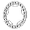4pcs Wheel Outer Beadlock Ring, Replacement Wheel Beadlock Rings for 1/10 RC Cars, 1.9 Inch Aluminum Alloy Beadlock Wheel Ring with M2 Screws, Compatible with Axial SCX10 90046 and (Silver) view 2
