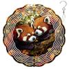 10-Inch Metal Wind Spinner Two Red Pandas on Tree 3D Wildlife Wind Spinner, Unique Metal Hanging Kinetic Wind Sculpture Ornament Gifts for Women Yard Art Garden Patio Lawn Indoor Outdoor Decor view 1