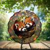 10-Inch Metal Wind Spinner Two Red Pandas on Tree 3D Wildlife Wind Spinner, Unique Metal Hanging Kinetic Wind Sculpture Ornament Gifts for Women Yard Art Garden Patio Lawn Indoor Outdoor Decor view 2