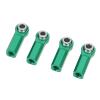 4 Pcs RC Link Rod End M4 Thread CW 7mm Ball Joint Head, High Strength Alloy RC Ball Joint Head, 7.0mm Diameter RC Linkage Rod End for 1/10 Model Car, Plug and Play with Standard M4 (Green) view 3