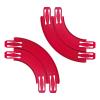K TOMOTO 90 Double Curved Track Compatible with Hot Wheels, 2 Pack, Red view 1