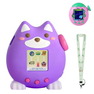 for Tamagotchi Paradise Case,Cute Standing Dog Silicone Protective Cover for Tamagotchi Paradise Electronic Pet,Waterproof Washable Shockproof Anti-Drop 360Full Protection,Puppy Style (Purple)