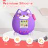 for Tamagotchi Paradise Case,Cute Standing Dog Silicone Protective Cover for Tamagotchi Paradise Electronic Pet,Waterproof Washable Shockproof Anti-Drop 360Full Protection,Puppy Style (Purple) view 3