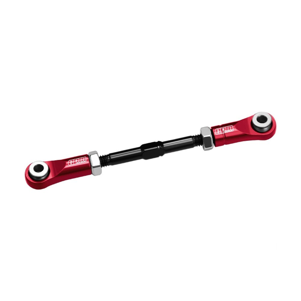 4140 Carbon Steel + Aluminum 7075-T6 Alloy Servo Steering Link for Vanquish 1:10 H10 Optic Kit/Yokohama RTR/Sparco RTR Rock Crawler Upgrades - Red
