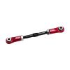 4140 Carbon Steel + Aluminum 7075-T6 Alloy Servo Steering Link for Vanquish 1:10 H10 Optic Kit/Yokohama RTR/Sparco RTR Rock Crawler Upgrades - Red view 1