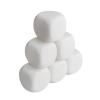 10Pcs 16mm Acrylic Dices with Smoothed Top Round Six Sided White Cube Game Teaching White Dices view 4