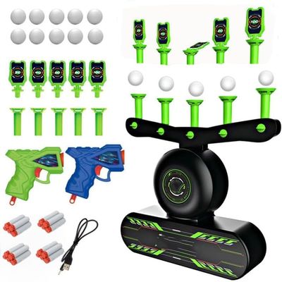 Hover Shot Game, Glow in The Dark Floating Target Game, Air Powered Tube Ball Toy