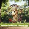 10-Inch Metal Wind Spinner Alpaca Surrounded by Flowers 3D Wildlife Wind Spinner, Unique Metal Hanging Kinetic Wind Sculpture Ornament Gifts for Women Yard Art Garden Patio Lawn Indoor Outdoor Decor view 4