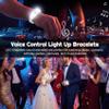 100 Pcs LED Bracelets Sound Activated Light Up Bracelets, Flashing LED Strobe Music Control Light Up Bracelets with Adjustable Buckle for Wedding, Carnival Parades,Concerts, Evening Ice-Skating Parties view 2