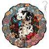 10-Inch Metal Wind Spinner Dalmatian Surrounded by Flowers 3D Dog Wind Spinner, Unique Metal Hanging Kinetic Wind Sculpture Ornament Yard Art Garden Patio Lawn Indoor Outdoor Decor (2) view 1