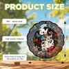 10-Inch Metal Wind Spinner Dalmatian Surrounded by Flowers 3D Dog Wind Spinner, Unique Metal Hanging Kinetic Wind Sculpture Ornament Yard Art Garden Patio Lawn Indoor Outdoor Decor (2) view 3