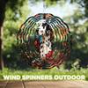 10-Inch Metal Wind Spinner Dalmatian Surrounded by Flowers 3D Dog Wind Spinner, Unique Metal Hanging Kinetic Wind Sculpture Ornament Yard Art Garden Patio Lawn Indoor Outdoor Decor (2) view 4