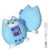 for Tamagotchi Paradise Cartoon Dog Soft Silicone Case with Flower Series Lanyard,360-degree Full Protective Case Cover with Tamagotchi Paradise, Scratch Shock ProtectionBlue view 1