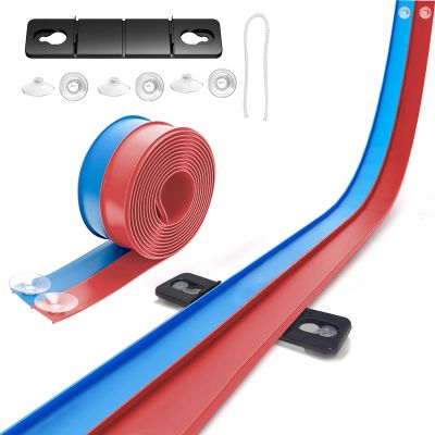 15 Ft Flexible Race Track for Kids, Two-Lane Flex Track for 1:64 Diecast Cars Toys, Includes 6 Suction Cups & 1 Rope, Portable Design, Birthday Gift for Boys & Girls Ages 3-8Red & BlueNo Cars