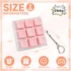 2 Pcs Creamy Keyboard Fidget Toy, 9 Keys Cute Clicker Keyboard Fidget for Adults Relieve Stress and Anxiety Decompression Pink Keyboard Fidget Keychain view 2