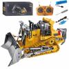 4-in-1Rc Construction Vehicles Set, 2.4GHz Heavy Remote Control Excavator,Remote Control Construction Toys, Excavator,Dump Truck, Bulldozer,Loader Equipment with LED Lights & Real Sound (C-1) view 1