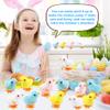 Cagemoga 36 Pcs Wind-Up Easter Chicks Toys Novelty Plush Jumping Chicken for Easter Egg Hunt Basket Stuffers Party Favors, 4 Colors view 4