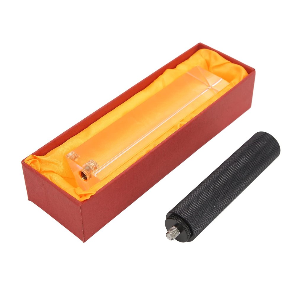 1/4 Inch Optical Glass Triangular Prism, Physics Teaching Prism, Colorful Transparent Prism with Mini Grip for Artistic Photo Effects Wedding and Science Education