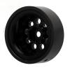 4Pcs 1.0 Inch Wheel Hub, Aluminum Alloy Hub for FMS FCX24 1/24 RC Car, Weighted Design with 9 Round Holes, CNC Processed for Enhanced Stability and Durability, Compatible with 1/24 (Black) view 2