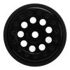 4Pcs 1.0 Inch Wheel Hub, Aluminum Alloy Hub for FMS FCX24 1/24 RC Car, Weighted Design with 9 Round Holes, CNC Processed for Enhanced Stability and Durability, Compatible with 1/24 (Black) view 3