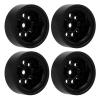 4Pcs 1.0 Inch Wheel Hub, Aluminum Alloy Hub for FMS FCX24 1/24 RC Car, Weighted Design with 9 Round Holes, CNC Processed for Enhanced Stability and Durability, Compatible with 1/24 (Black) view 4