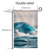Cartoon blue sea wave view 4