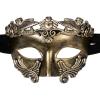 AMWYODK Men's masquerade black masks Venice masks are used for Halloween masks, carnival masks, and Easter parties.(gold) view 1