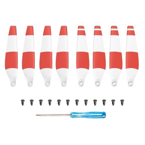 16 PCS Lightweight Quick Release Propeller for Drone 8 Compatible with 3 Drone Accessories Screw Wing(8pcs Red-White)