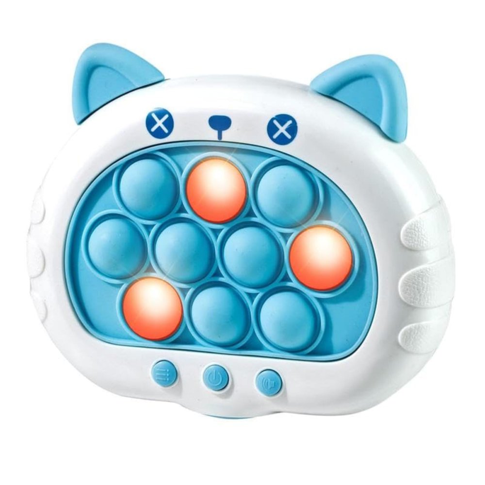 3rd Generation Fast Push Game Quick Push Game - Cute Animals Bubble Stress Relief Toy, Trendy Fidget Game for Kids (1PC-Blue)