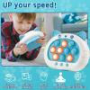 3rd Generation Fast Push Game Quick Push Game - Cute Animals Bubble Stress Relief Toy, Trendy Fidget Game for Kids (1PC-Blue) view 3