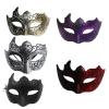 AMWYODK Suitable for couple masquerade ball, Venetian mask, Halloween, carnival, party, ball, club costume mask. (Silver) view 4