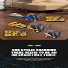 1:64 Scale Remote Control Forklift with Trailer, 2.4G Three-Speed Alloy RC Forklift Crane Set with Lights and Sound, Adult Collectible Construction Vehicle Model HG4-244 view 4