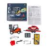 1:64 Scale Remote Control Forklift with Trailer, 2.4G Three-Speed Alloy RC Forklift Crane Set with Lights and Sound, Adult Collectible Construction Vehicle Model HG4-244 view 1