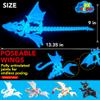 Maxdecoer 15.75" Luminous Blue 3D Printed Articulated Dragon Toy, Large Glowing Dragon Desk Pet Fidget Toy for Kids Adults, Jointed Figurine Gift view 4