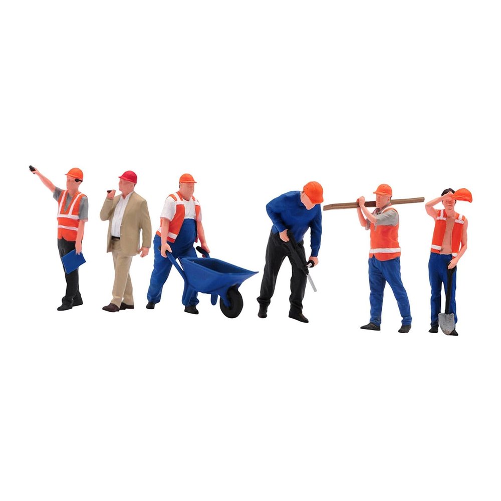 DYNWAVE Miniature Figures Model 1/64 Scale Diorama Worker Figure,Construction Building Workers,Tiny People Figurine for Diorama Decor, Style A