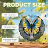 10-Inch Metal Wind Spinner Butterfly with Blue-and-Yellow Wings 3D Insect Wind Spinner, Unique Metal Hanging Kinetic Wind Sculpture Ornament Yard Art Garden Patio Lawn Indoor Outdoor Decor view 3