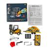 1:64 Scale Remote Control Forklift with Trailer, 2.4G Three-Speed Alloy RC Forklift Crane Set with Lights and Sound, Adult Collectible Construction Vehicle Model HG4-244 view 1