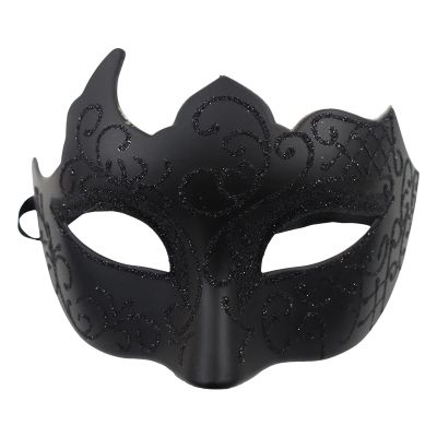 AMWYODK Suitable for couple masquerade ball, Venetian mask, Halloween, carnival, party, ball, club costume mask. (black)