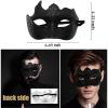 AMWYODK Suitable for couple masquerade ball, Venetian mask, Halloween, carnival, party, ball, club costume mask. (black) view 2